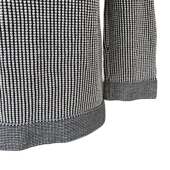 Habitat Cotton Asymmetric Hem Sweater Sz S Black White Minimalist Neutral - Picture 10 of 13